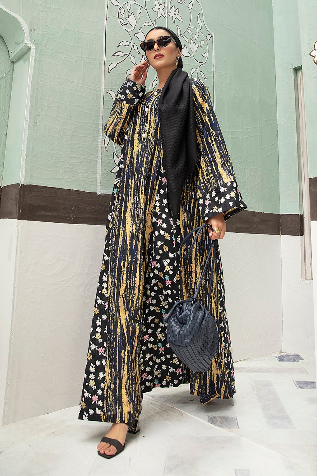 DS22-14-Printed Mix & Match Fustaan 1PC