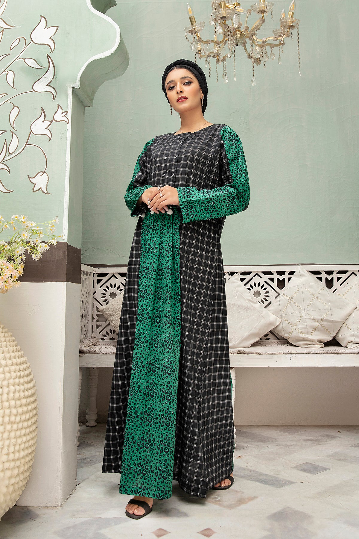 DS22-21-Printed Mix and Match Fustaan 1PC