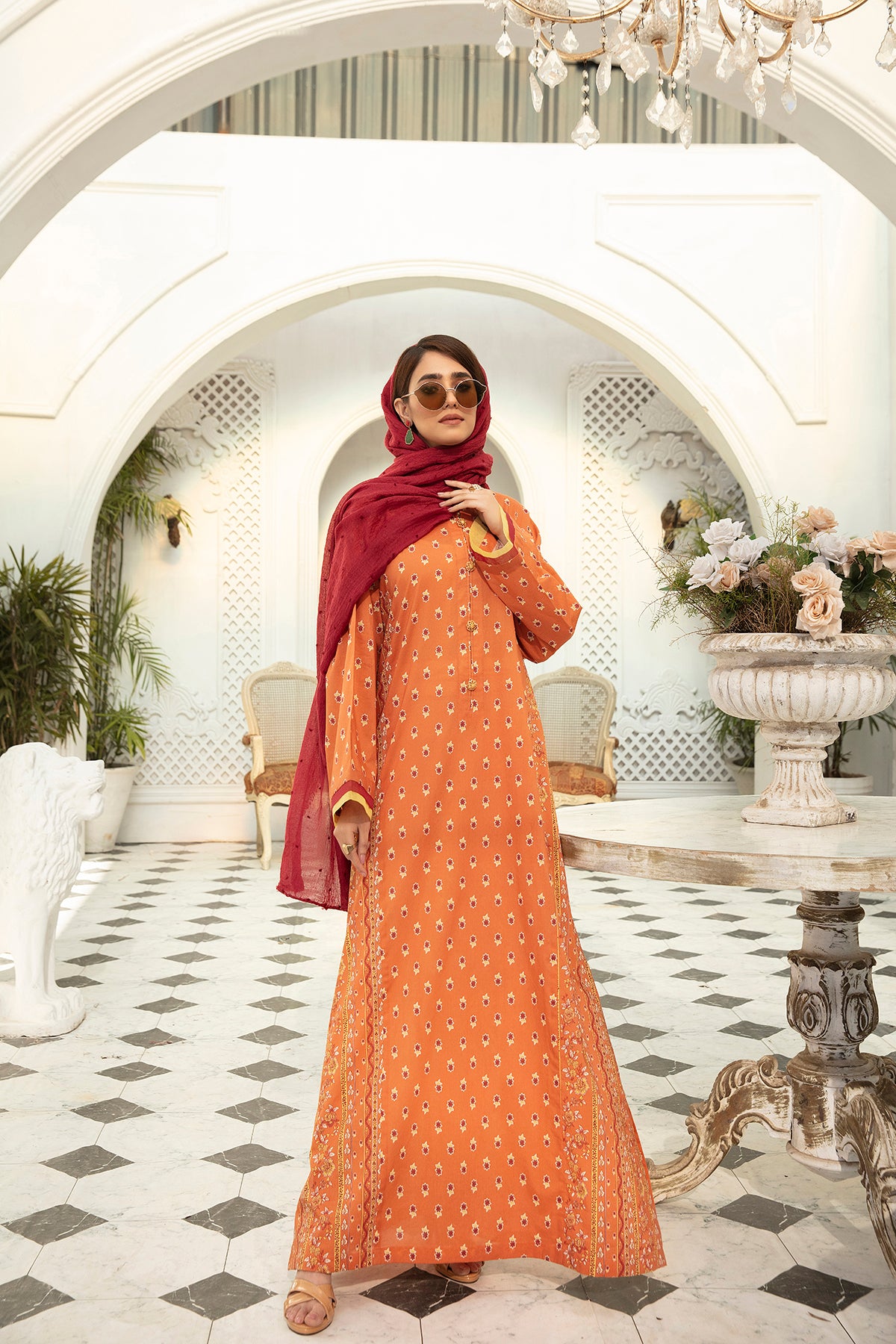 DS22-43-Printed Mix and Match Fustaan 1PC