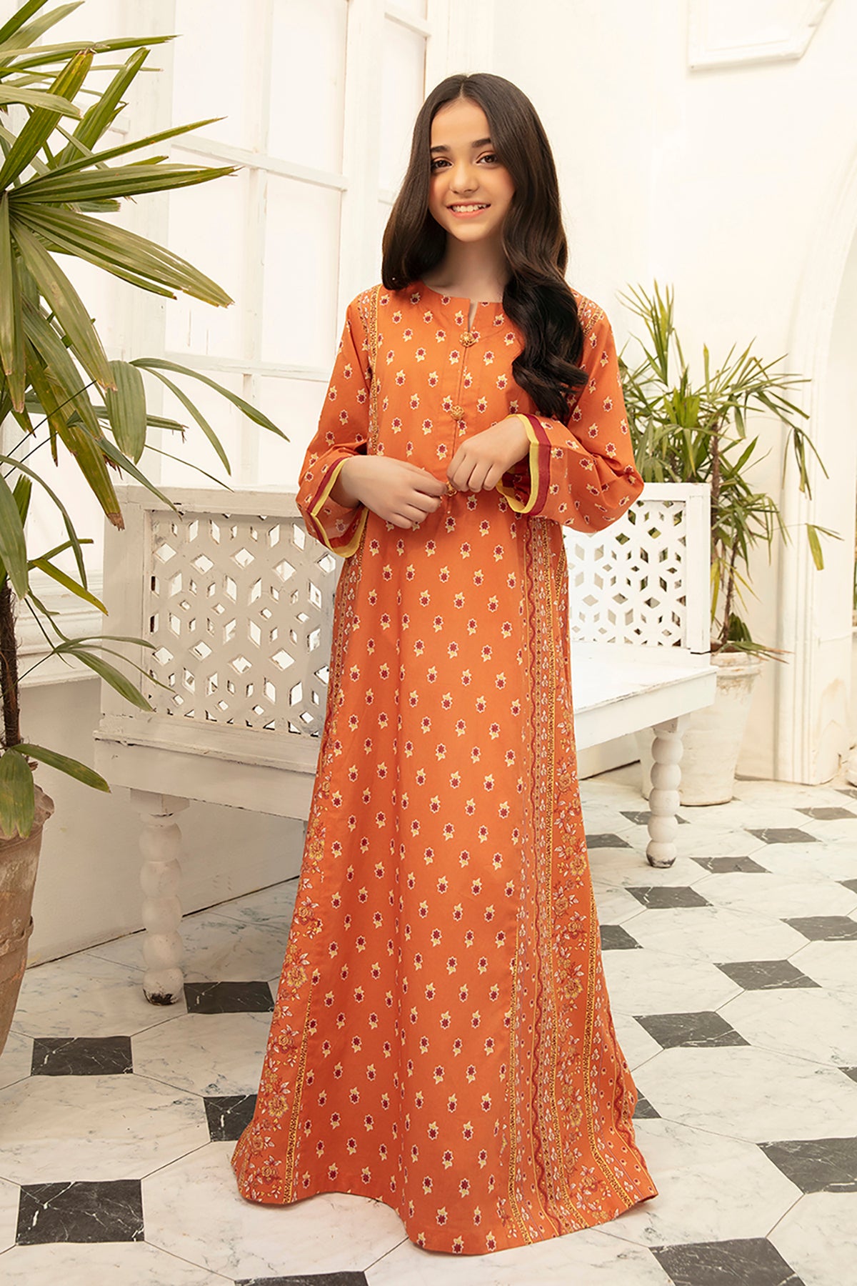 DS22-44-Printed Mix and Match Fustaan 1PC
