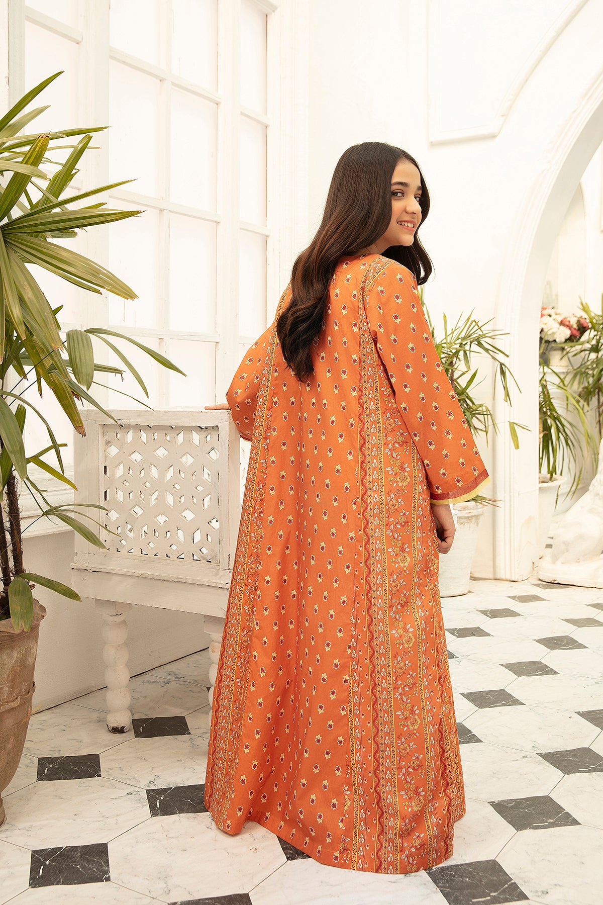 DS22-44-Printed Mix and Match Fustaan 1PC