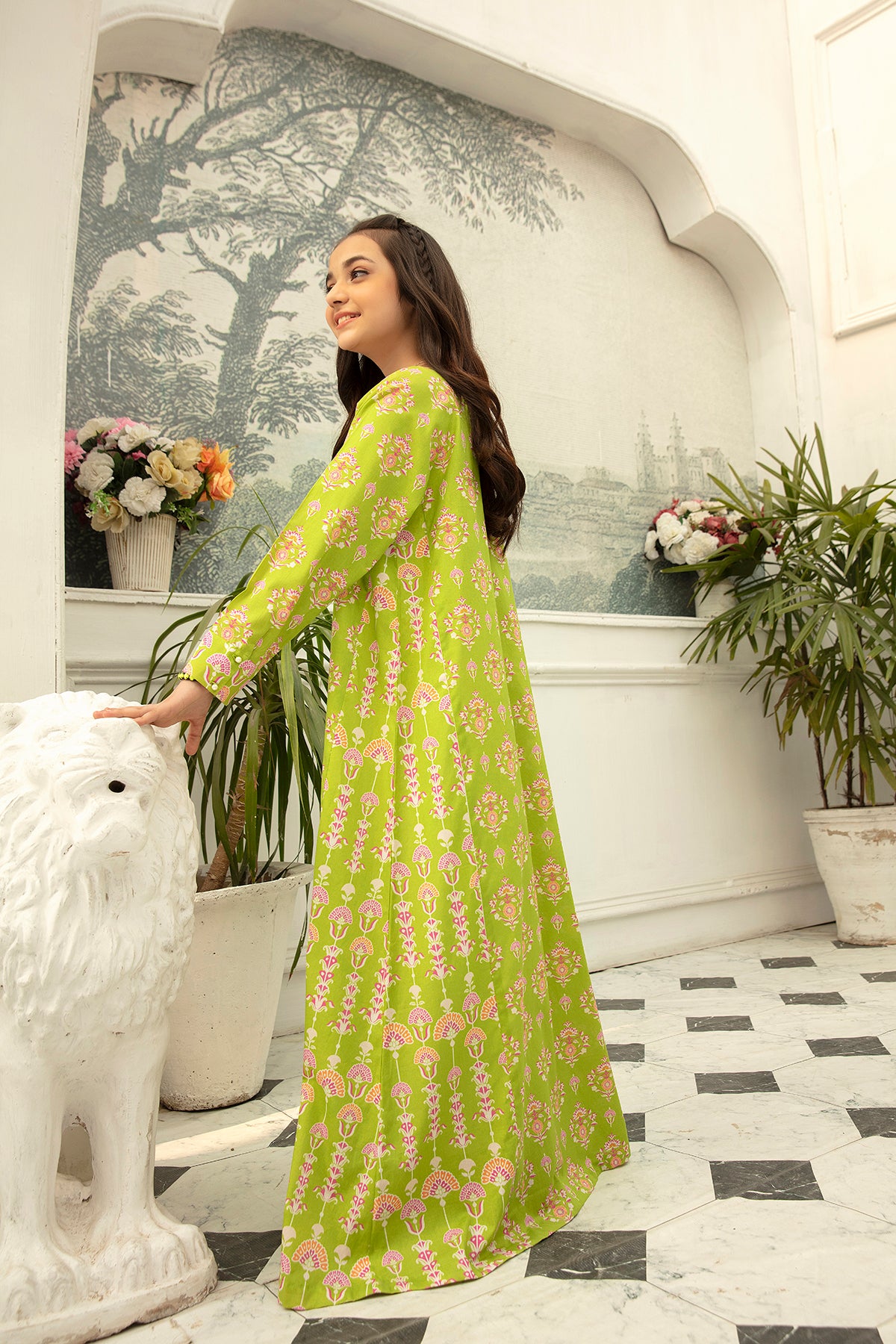 DS22-50-Printed Mix and Match Fustaan 1PC