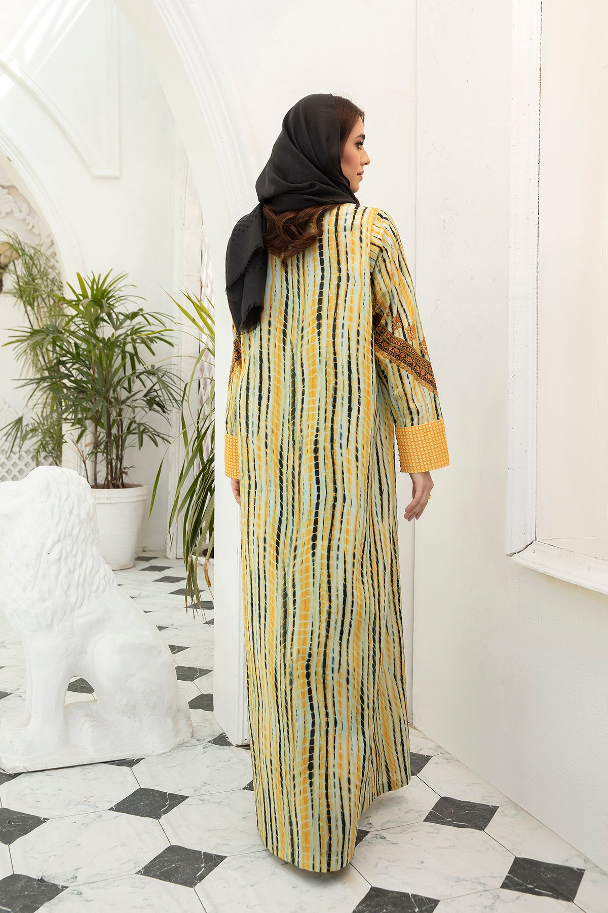 DS22-51-Printed Straight Fustaan 1PC