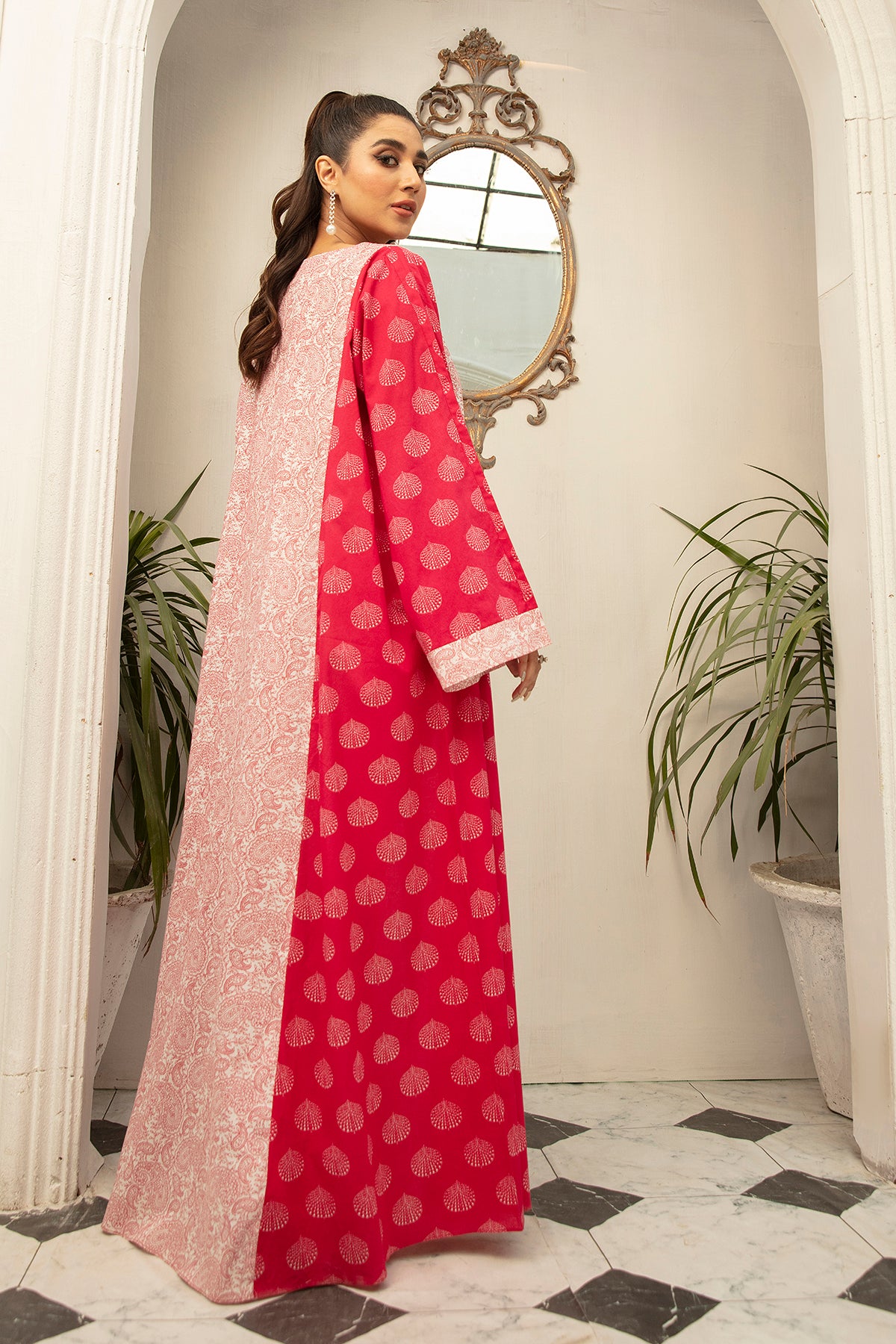 DS22-66-Printed Mix and Match Fustaan 1PC