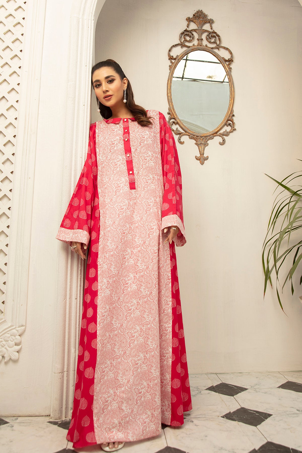 DS22-66-Printed Mix and Match Fustaan 1PC