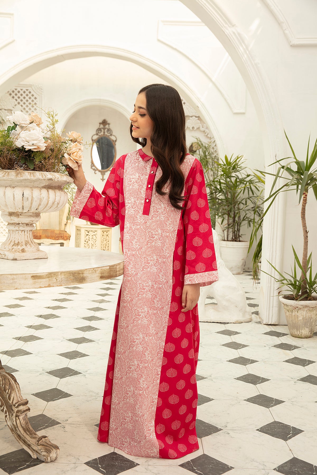 DS22-67-Printed Mix and Match Fustaan 1PC