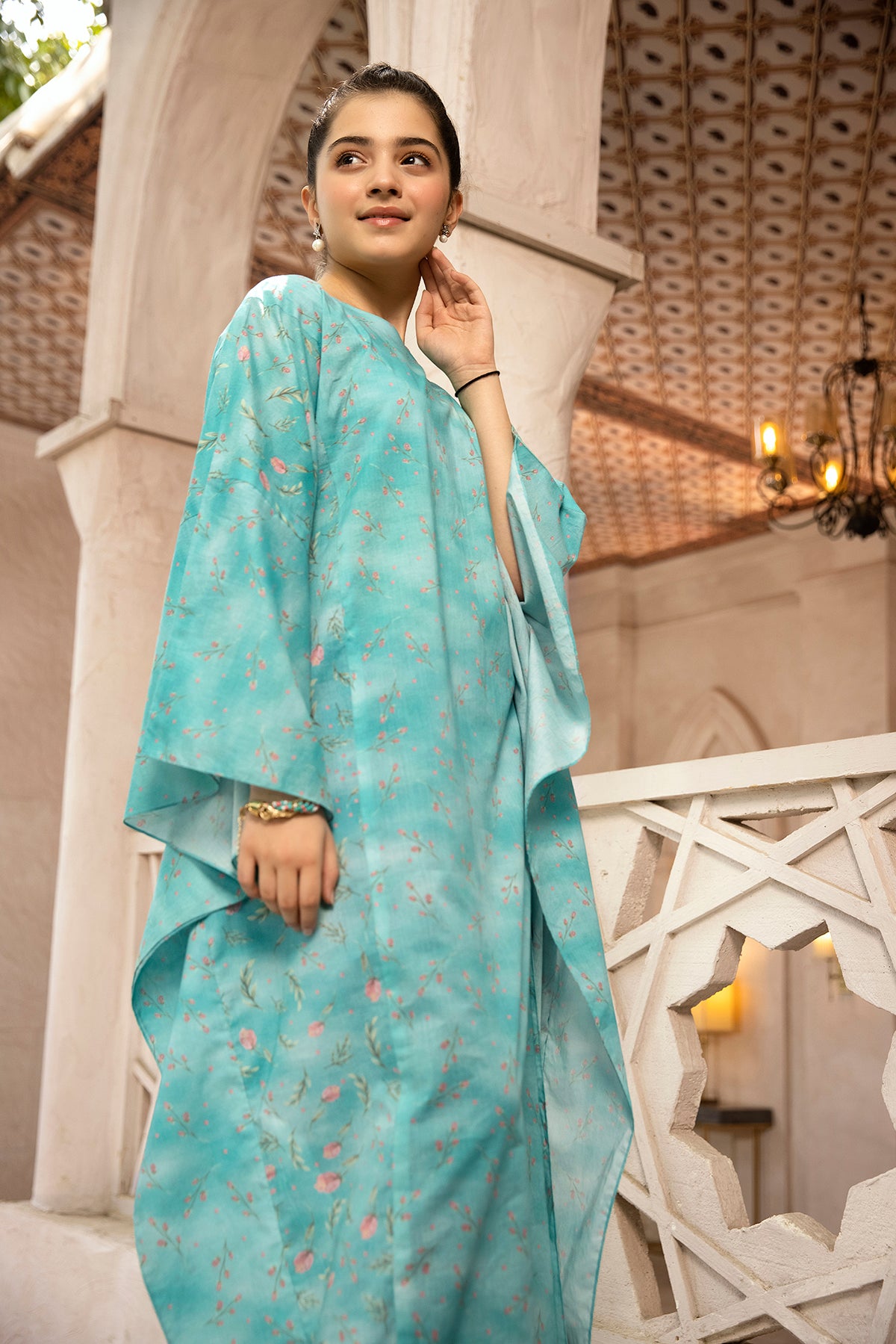 DS22-82- Printed Kaftan Fustaan 1PC