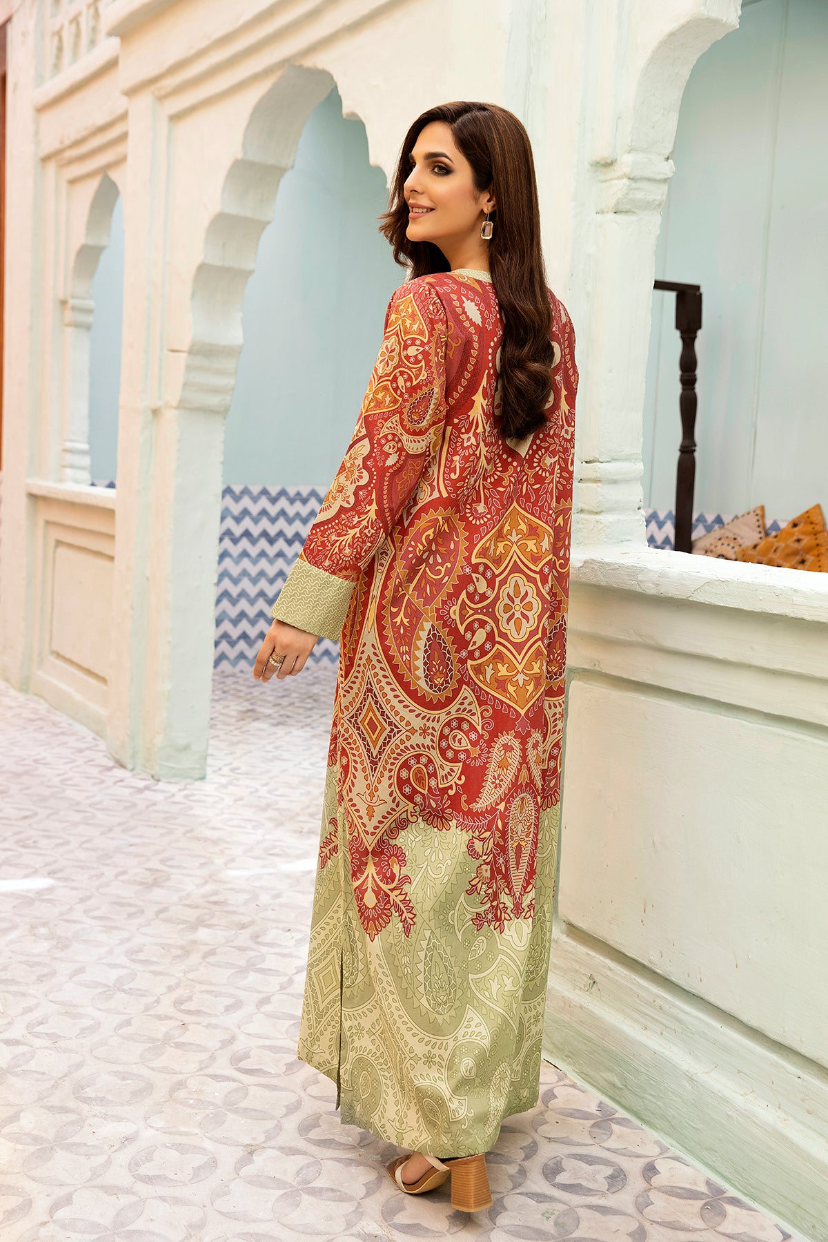 DS22-95- A-Line Printed Fustaan 1PC