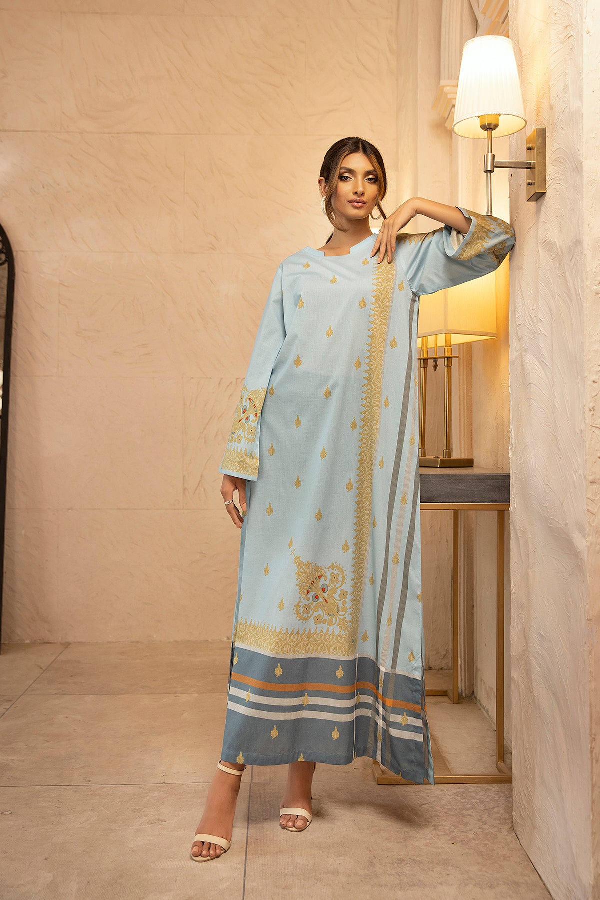 DS22-96- A-Line Printed Fustaan 1PC