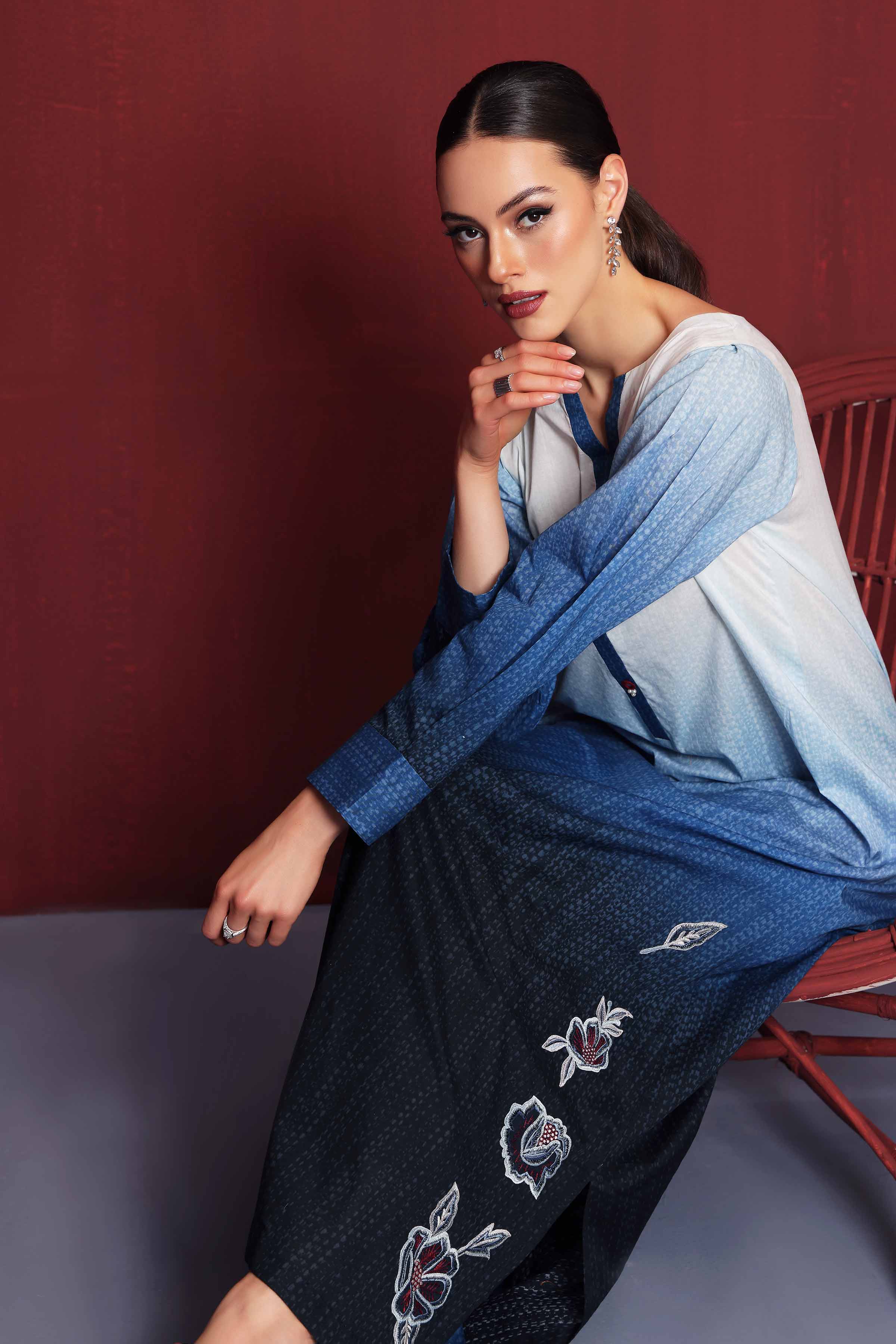 Embroidered Fustaan - DS23-36