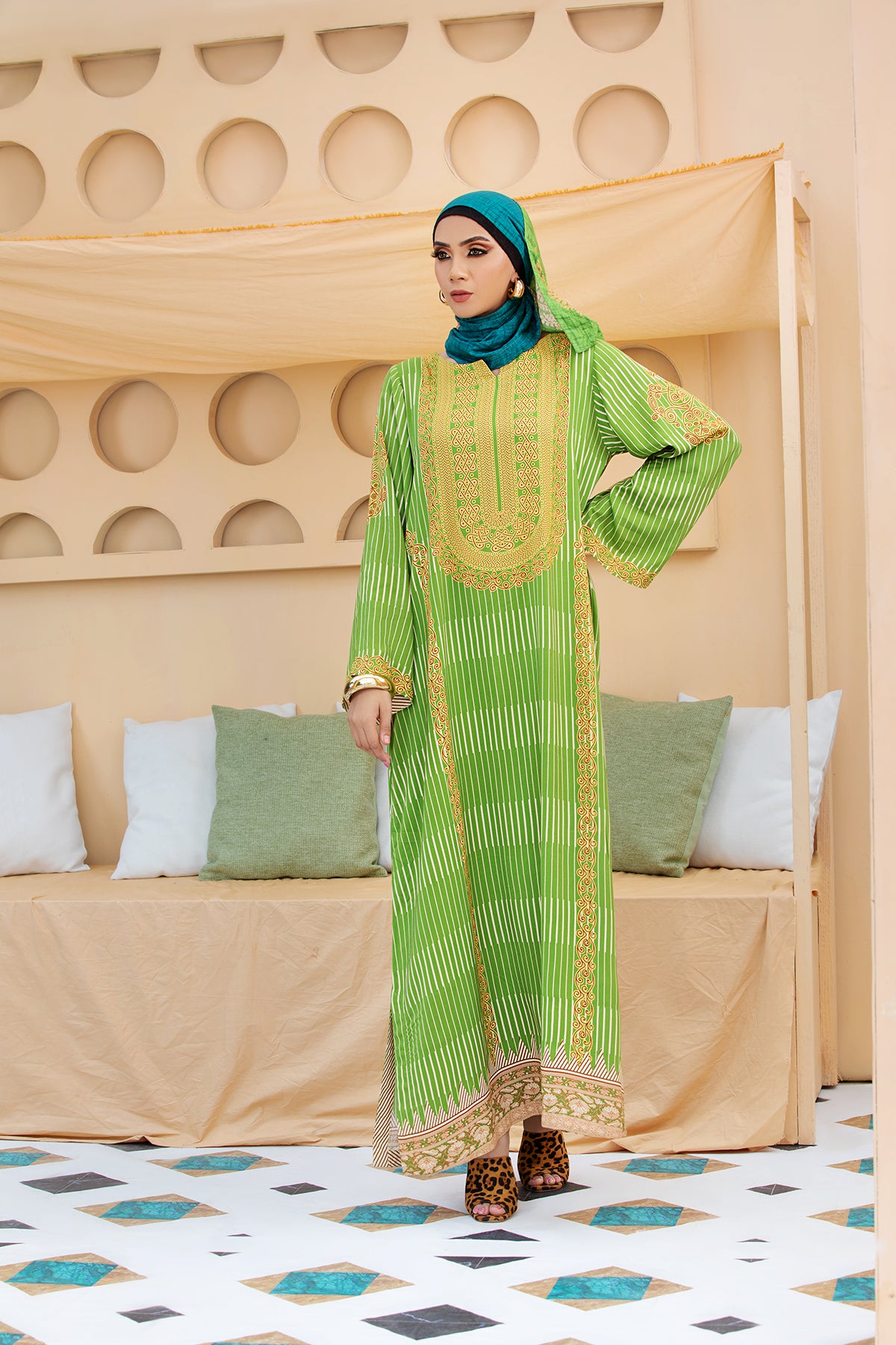 DSW20-01 Printed Stitched Fustaan 1PC