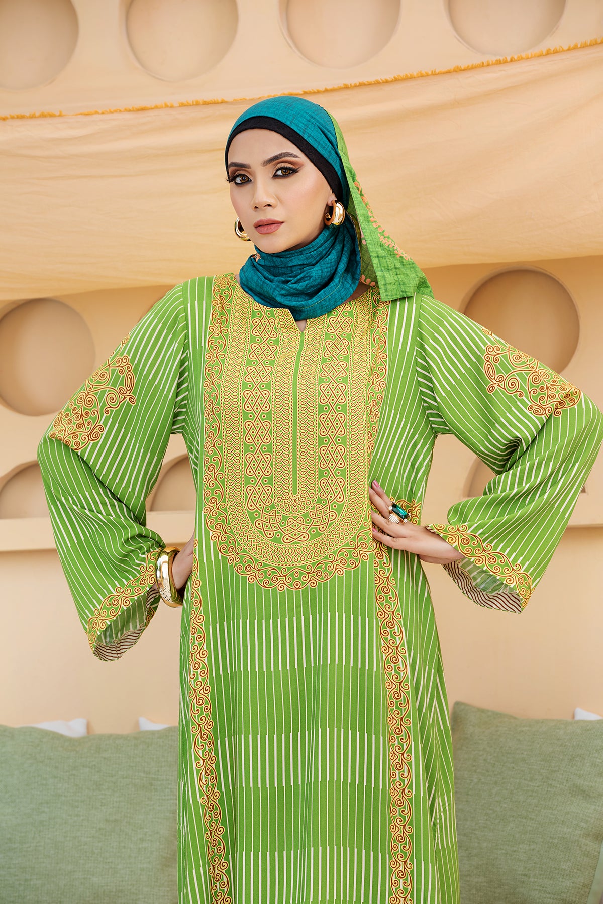 DSW20-01 Printed Stitched Fustaan 1PC