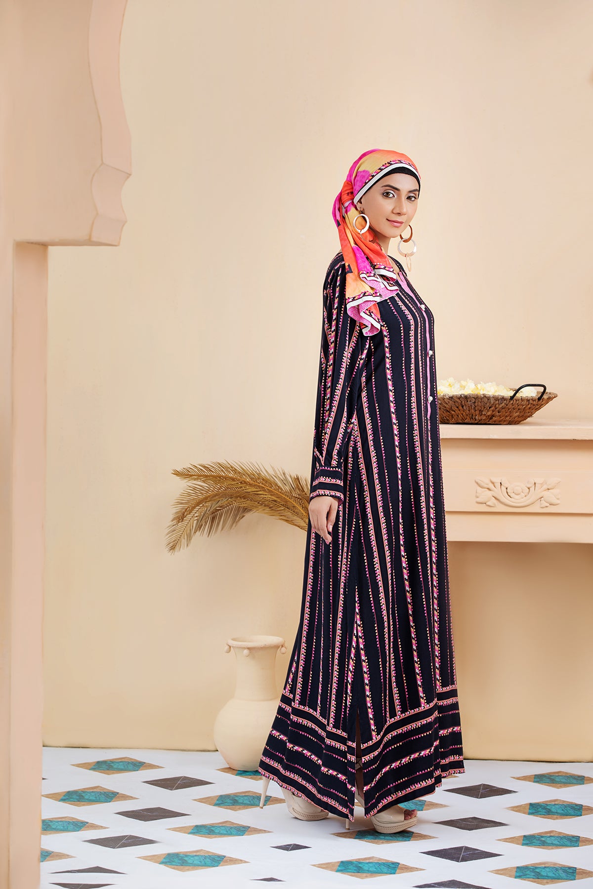 DSW20-06 Printed Stitched Fustaan 1PC