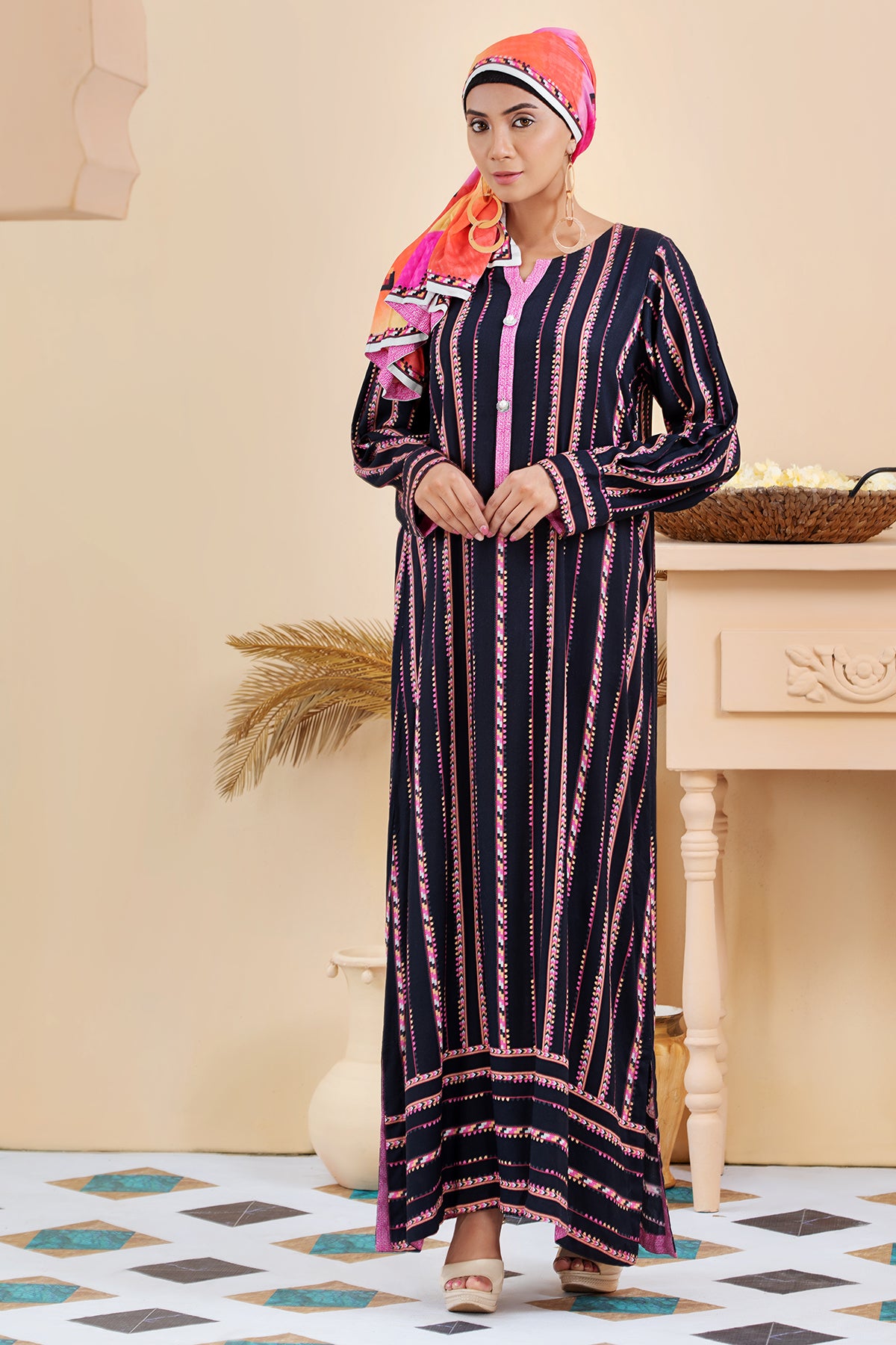 DSW20-06 Printed Stitched Fustaan 1PC