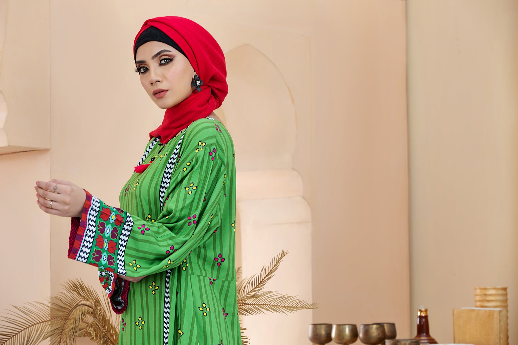 DSW20-10 Printed Stitched Fustaan 1PC