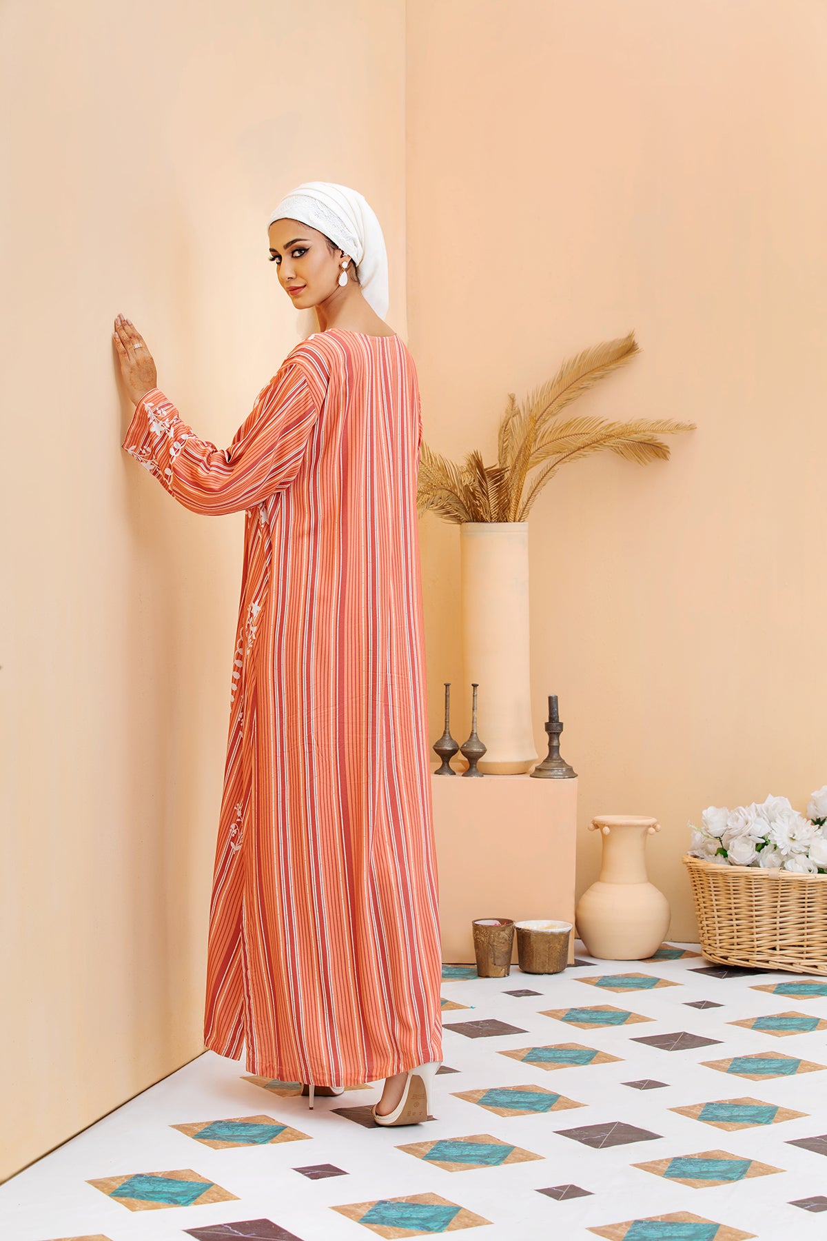 DSW20-11 Printed Stitched Fustaan 1PC