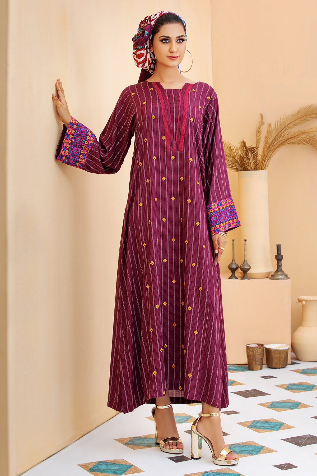 DSW20-19 Printed Embroidered Stitched Fustaan 1PC