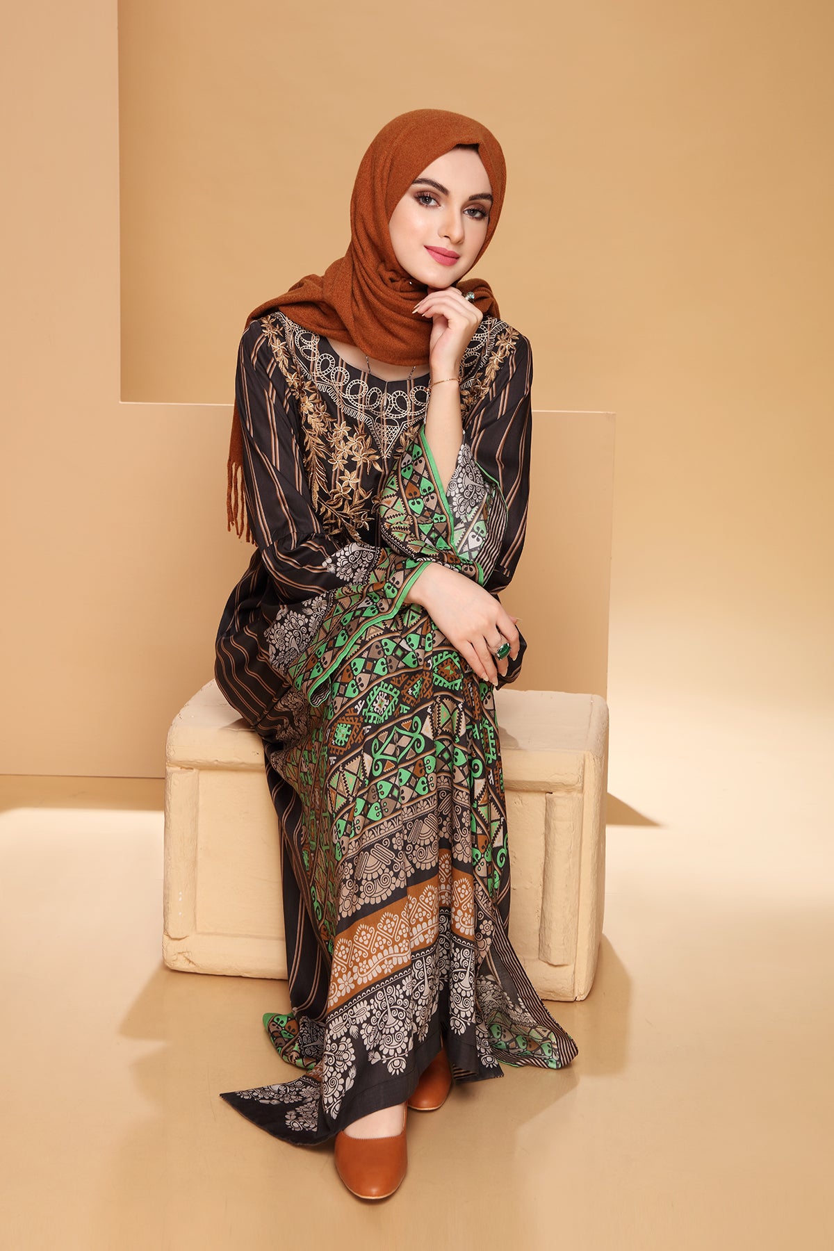 DSW21-25-Printed Embroidered 1PC