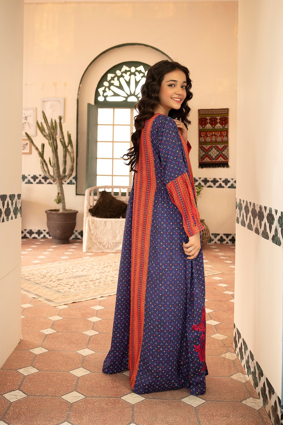 DSW21-62-Mix & Match Printed Embroidered Fustaan 1PC