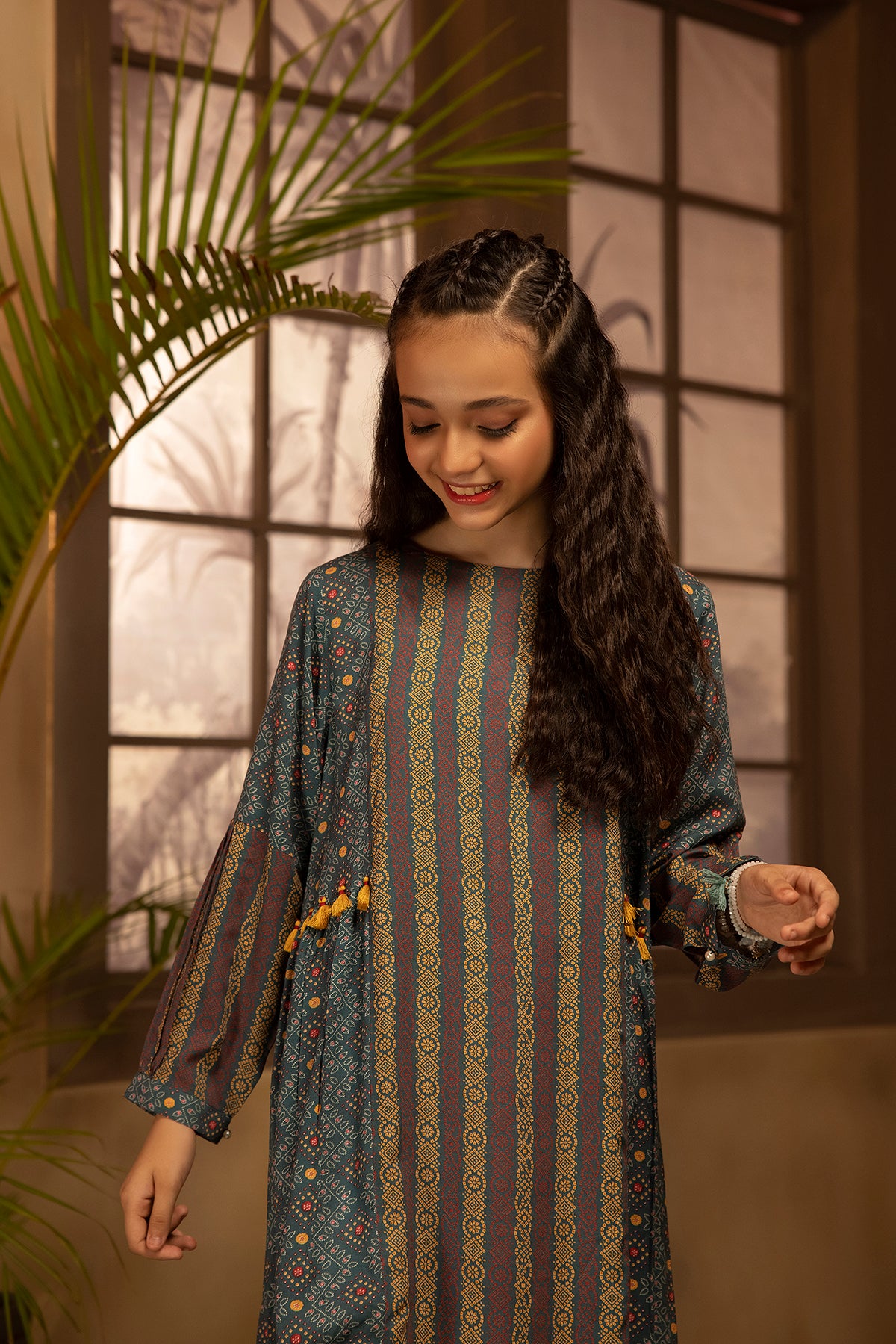 DSW22-17-Printed Flared Fustaan 1PC