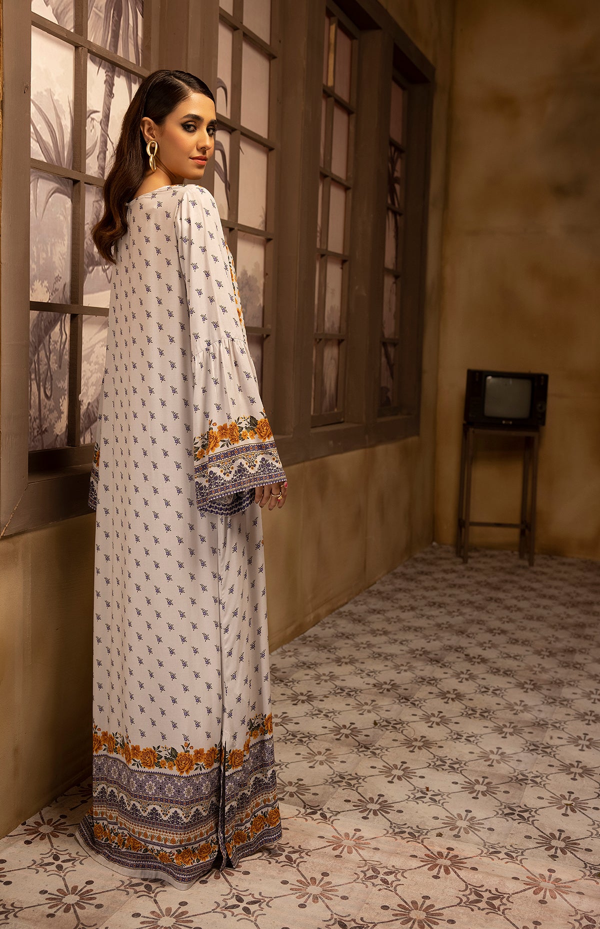 DSW22-20-Printed Fustaan 1PC