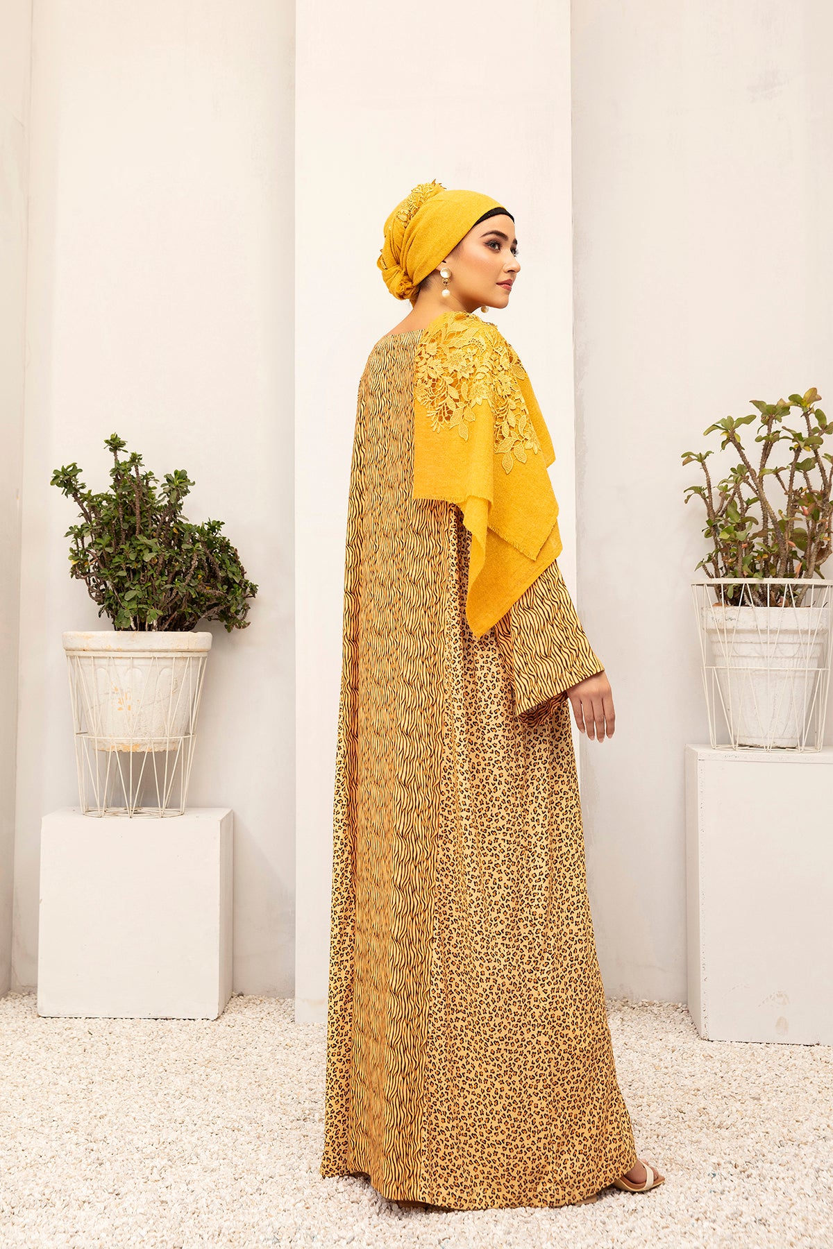 DW20-50 Digital Printed Linen Stitched Fustaan with Mask 1PC