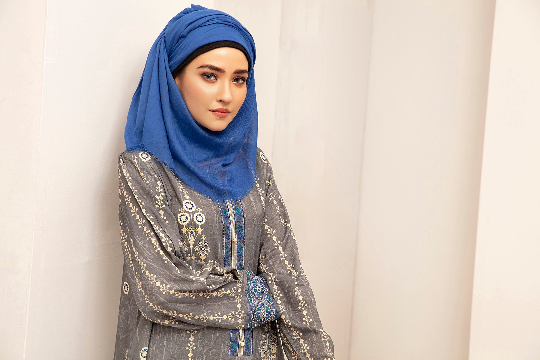 DW20-64 Digital Printed Linen Stitched Fustaan with Mask 1PC