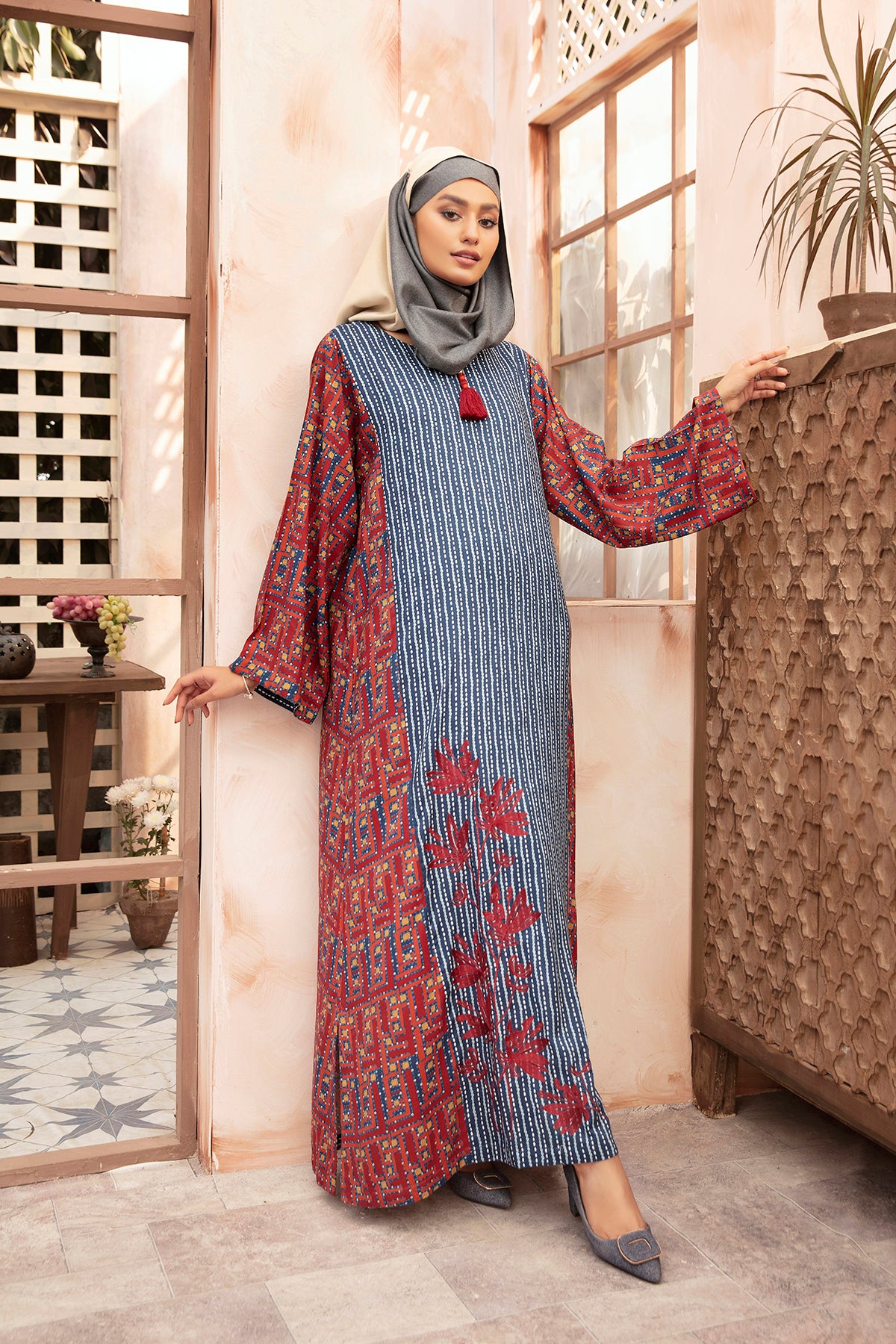 DW21-73-Printed Embroidered 1PC
