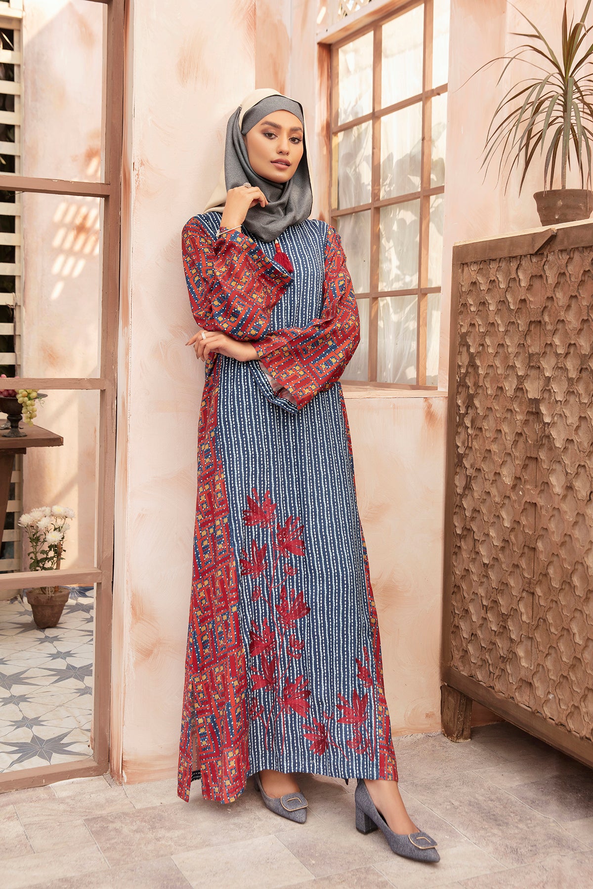 DW21-73-Printed Embroidered 1PC