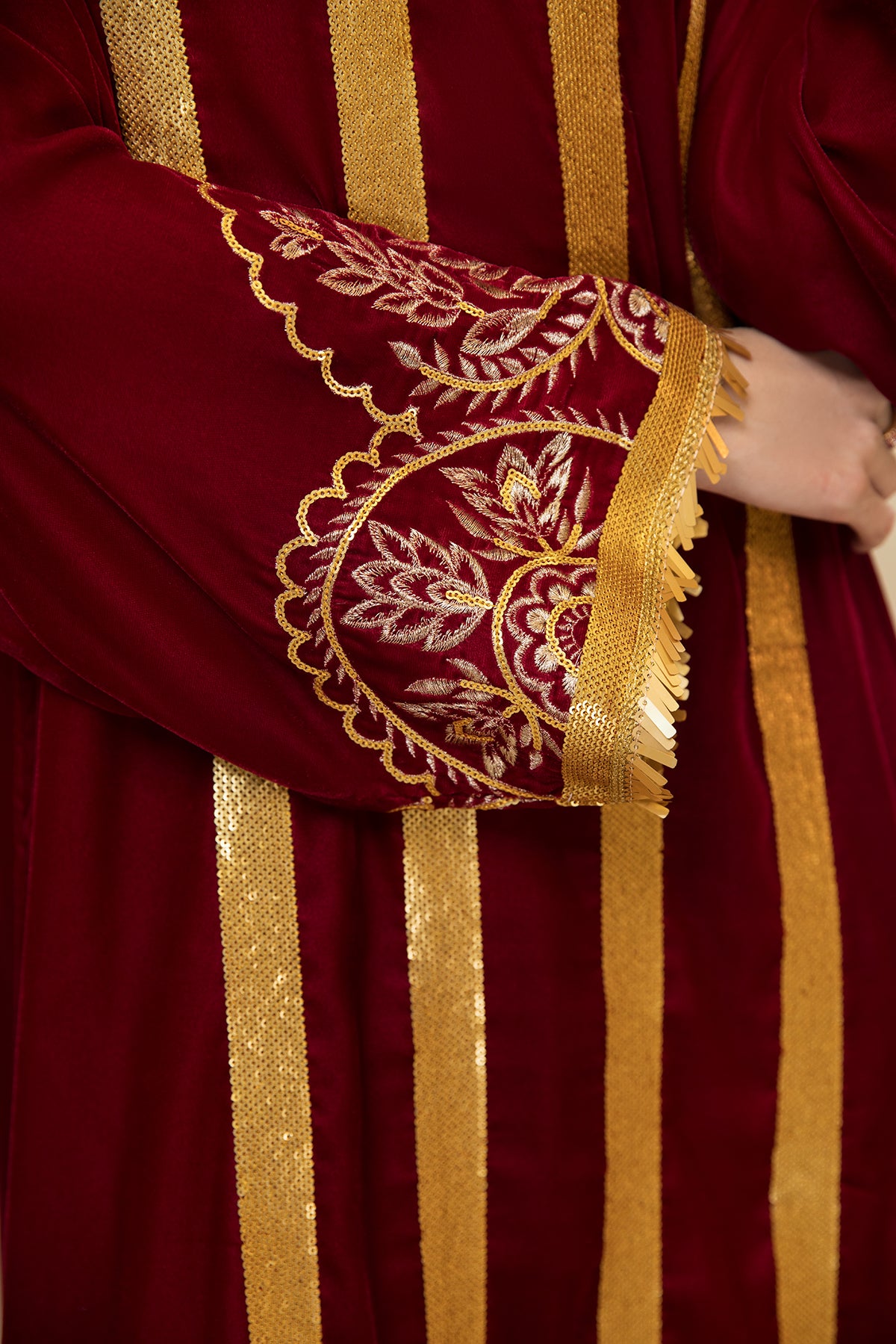 DW22-12-Drop Shoulder Embroidered Fustaan 1PC