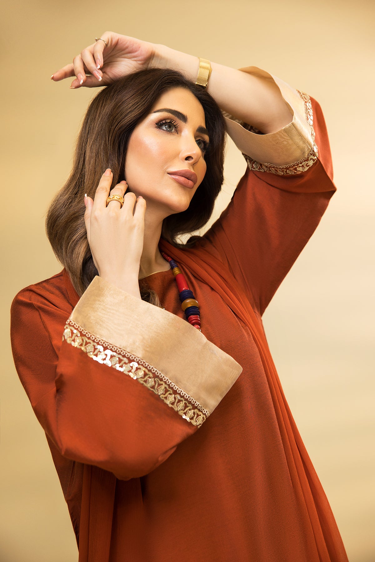 DW22-46-Embroidered Flared Fustaan 1PC