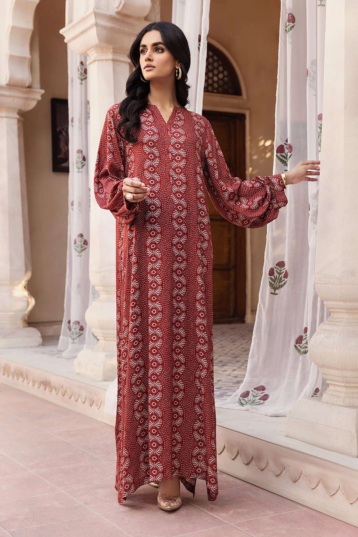 DW22-60-Printed Fustaan 1PC