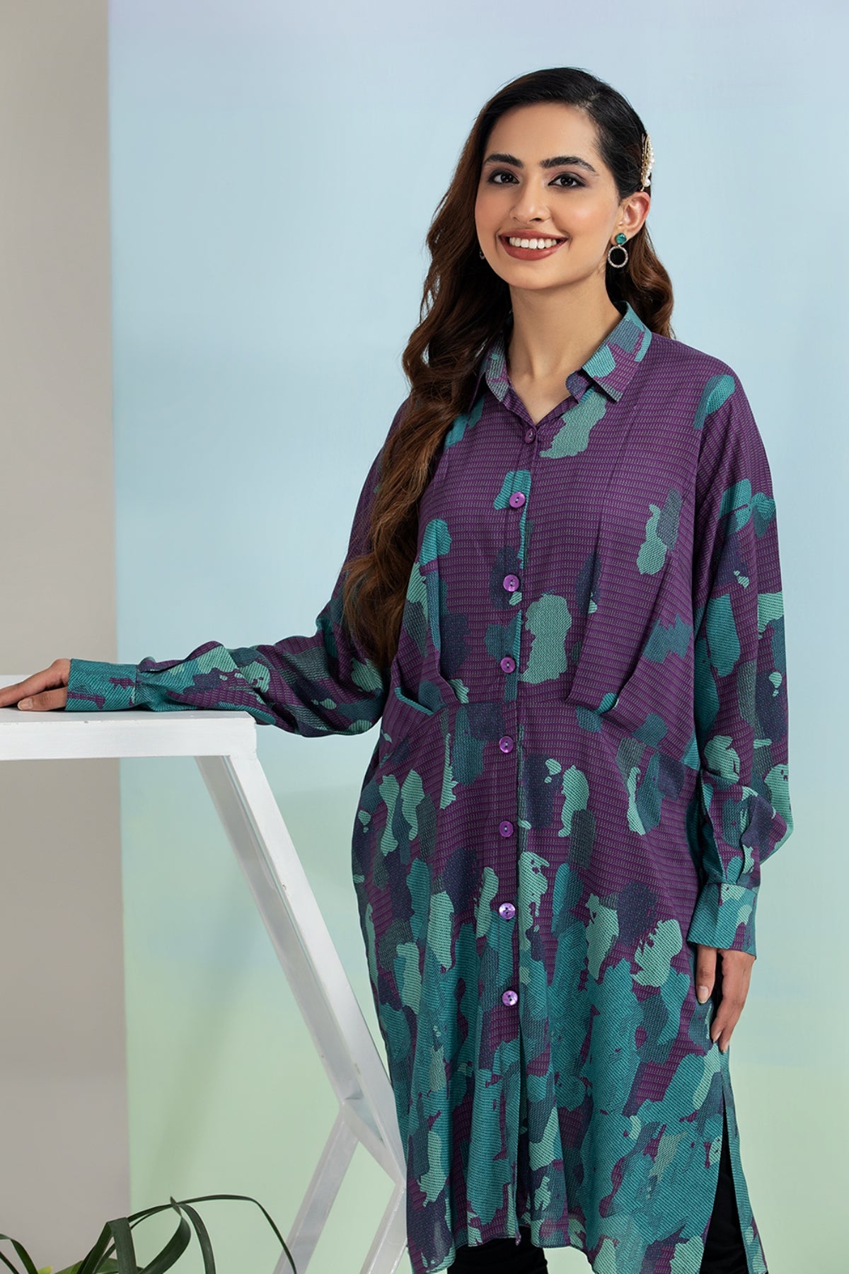 FS21-33 Printed Micro-Modal Tunic