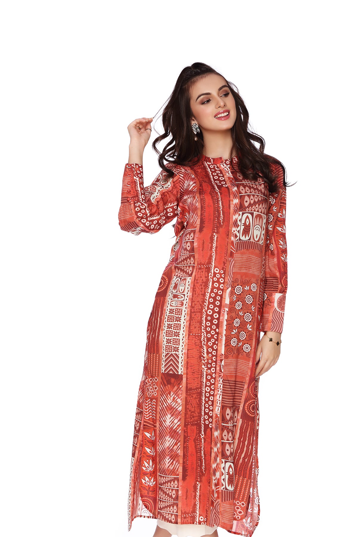 FS22-09-Printed Long Dress