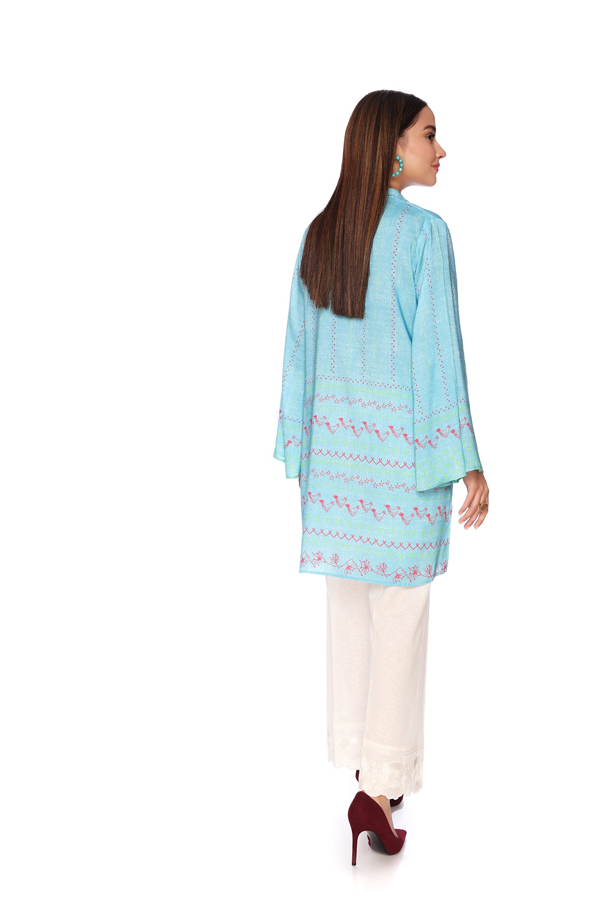 FS22-12-Printed Collar Neck Tunic