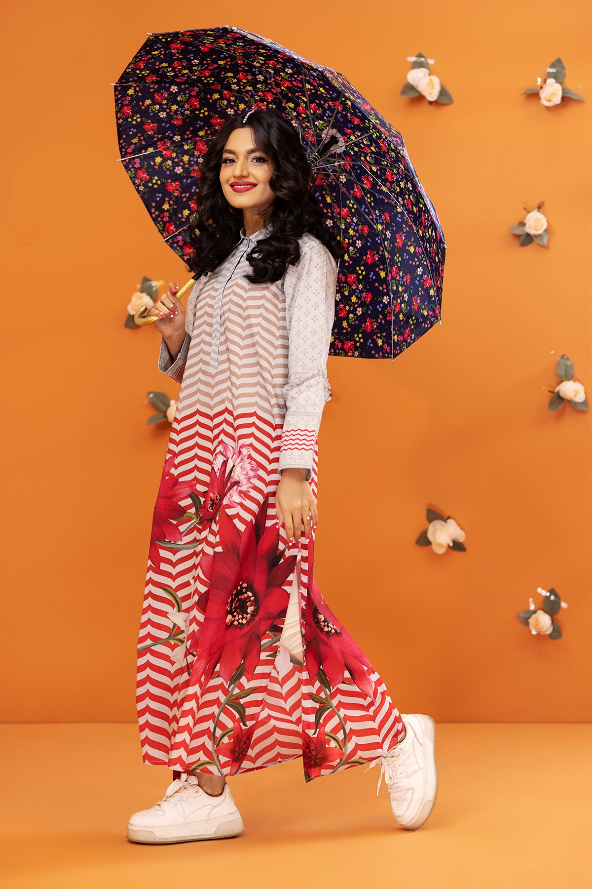 FS22-53-Printed Long Dress