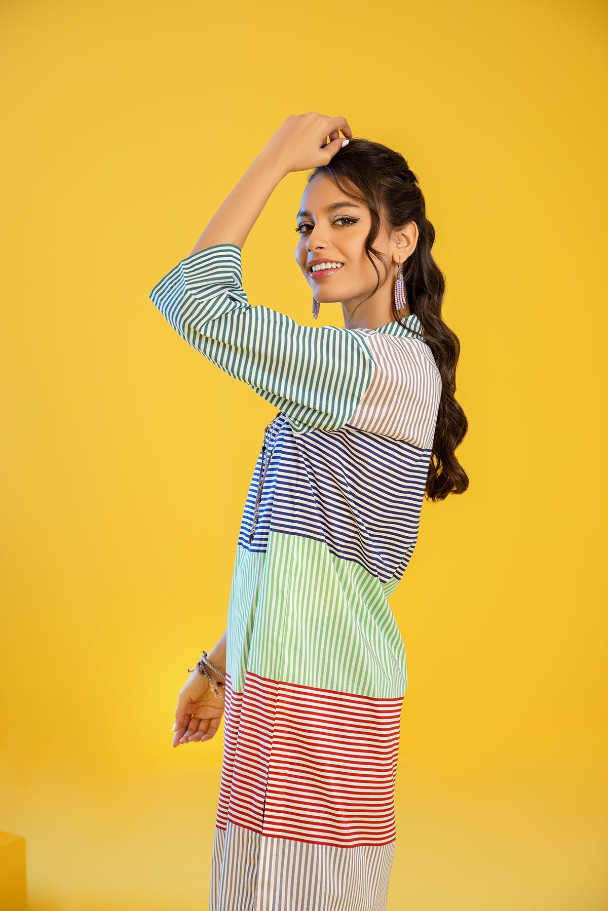 FS22-69-Collar Neck Printed Shirt