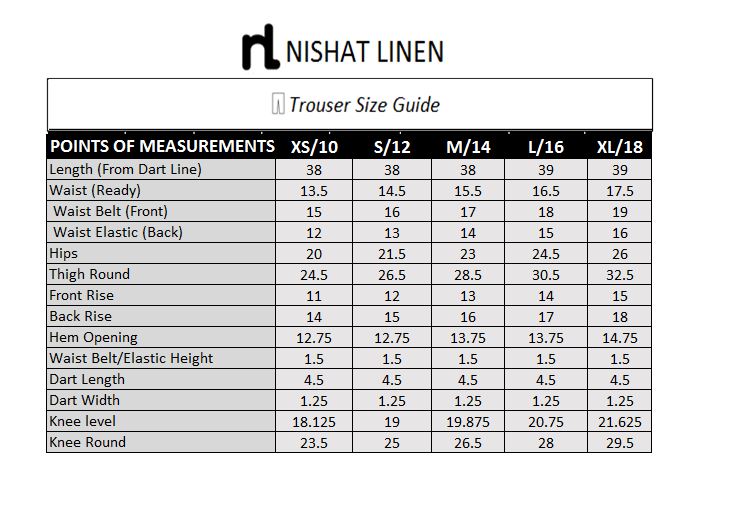 PE19-35 Black Dyed Embroidered Stitched Straight Trouser - Nishat Linen UAE