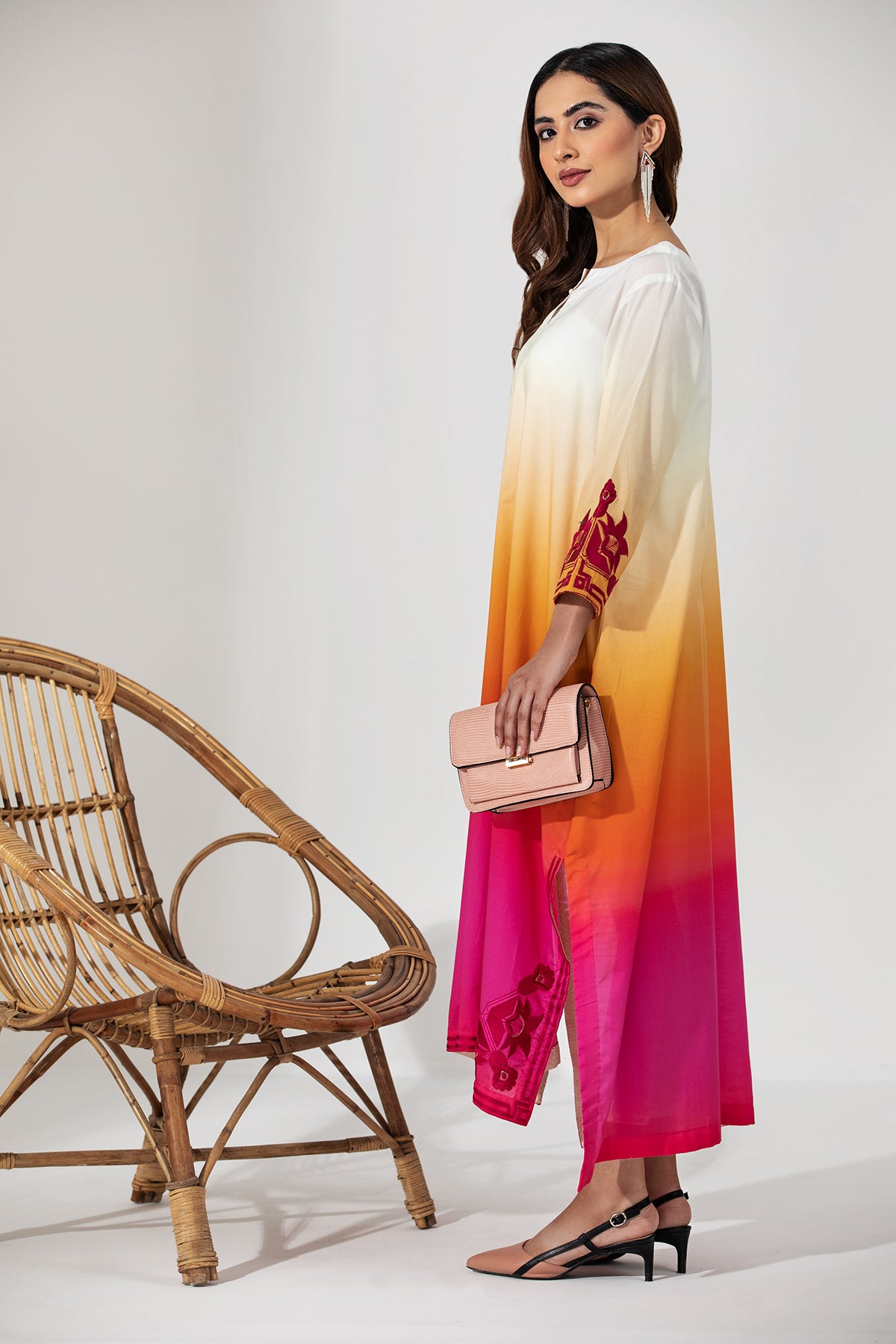 PE21-02-Embroidered Modern Silhouette Shirt-1PC