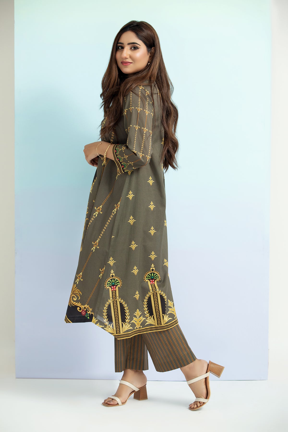 PE21-05-Straight Printed Stitched Shirt & Trouser-2PC