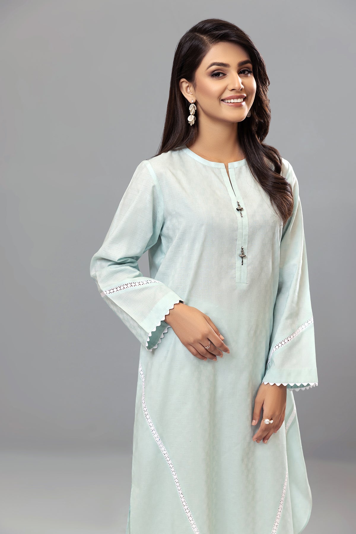 PE21-120-Printed Round Neckline Shirt 1PC