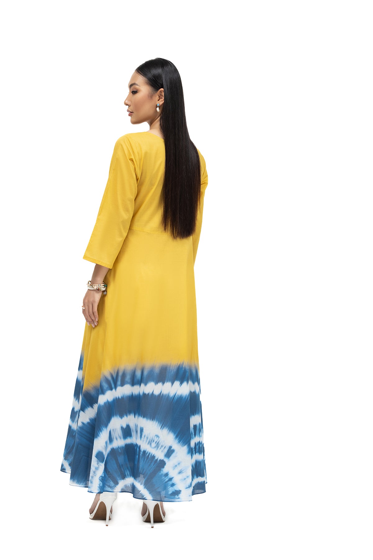 PE22-05-Printed Long Dress 1PC