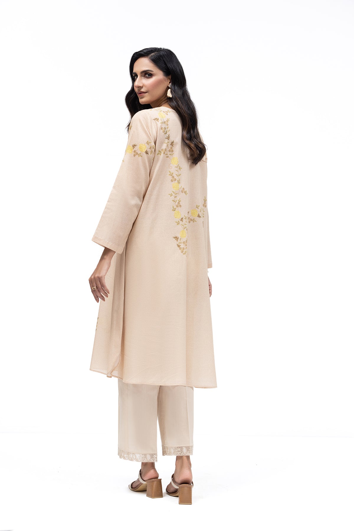 PE22-41-Printed Straight Shirt 1PC