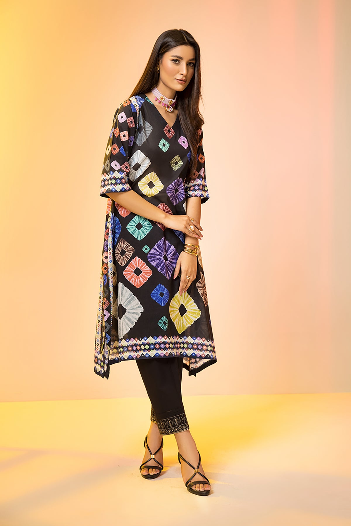 PE22-85-A-Line Printed Shirt 1PC