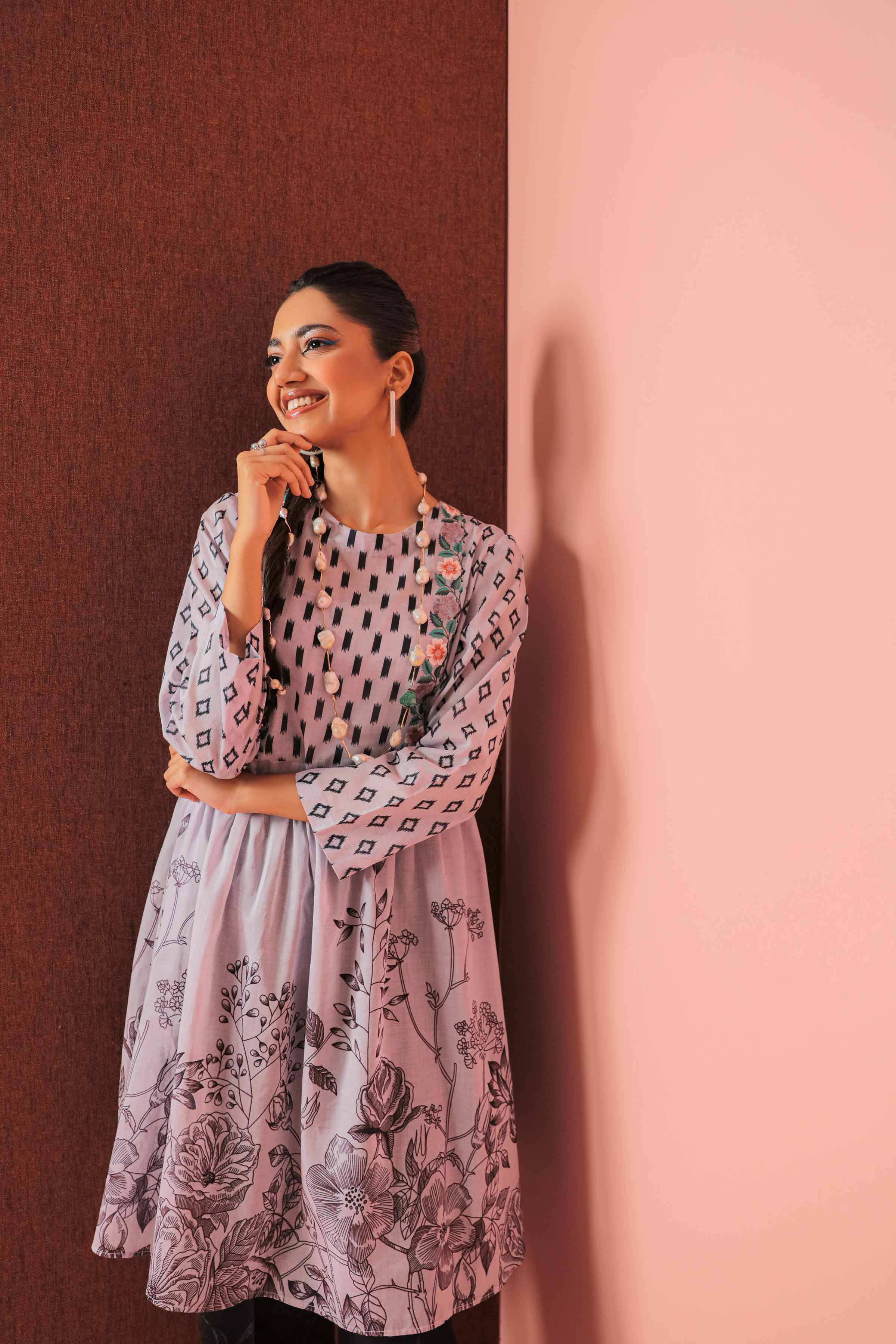 Printed Embroidered Shirt - PE23-89