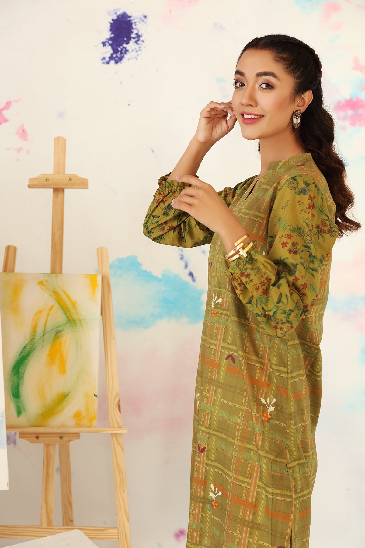 PS21-100-Printed Cambric Shirt