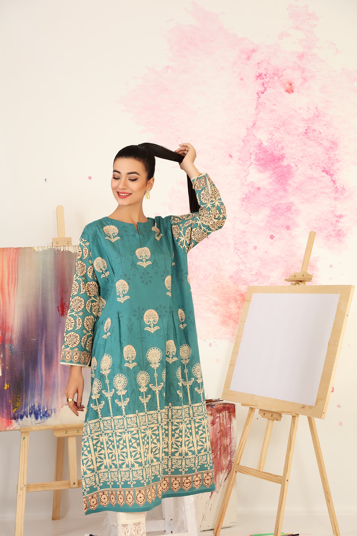 PS21-76-Straight Loose Shirt With Pleats