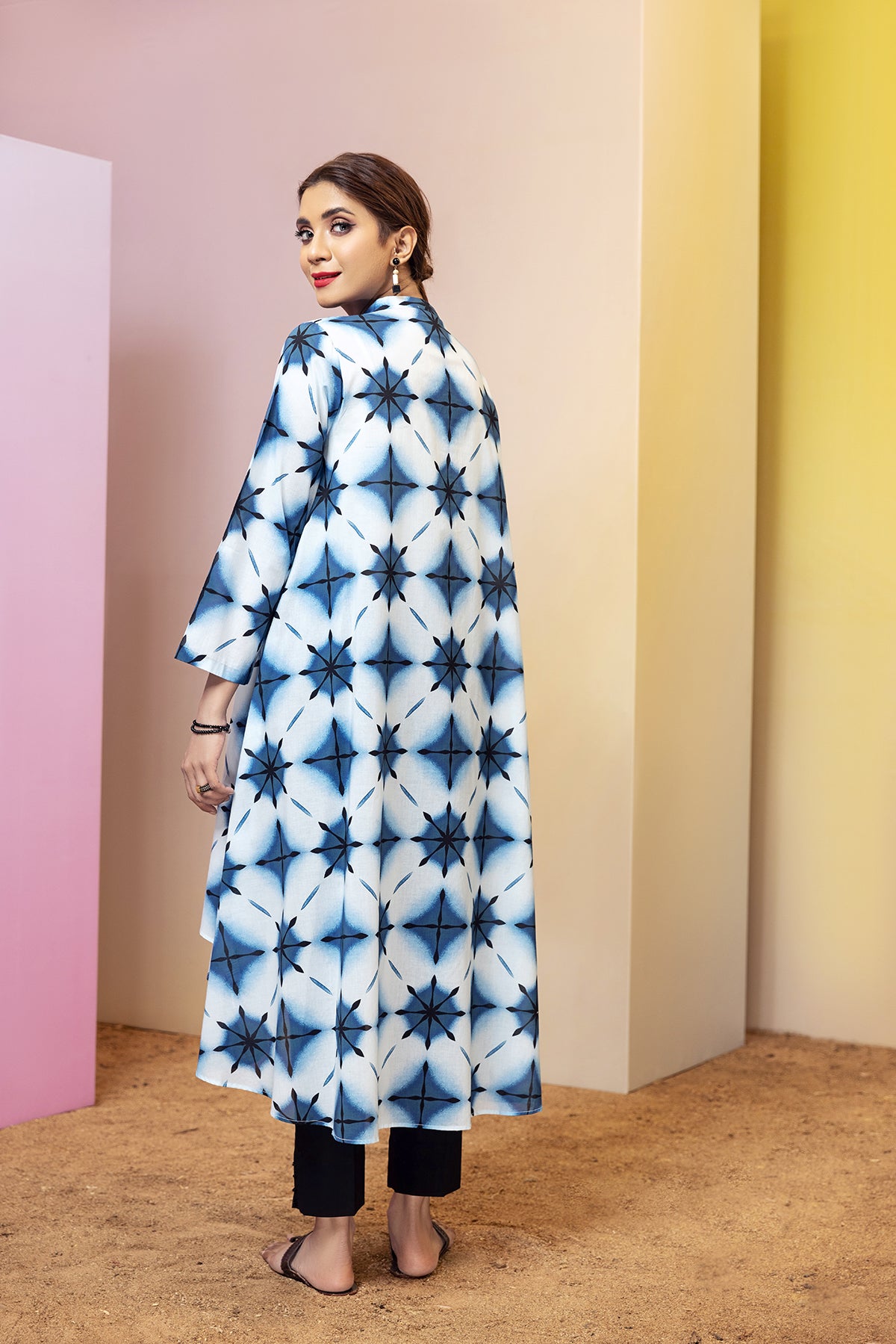 PS22-116-A-Line Printed Shirt 1PC
