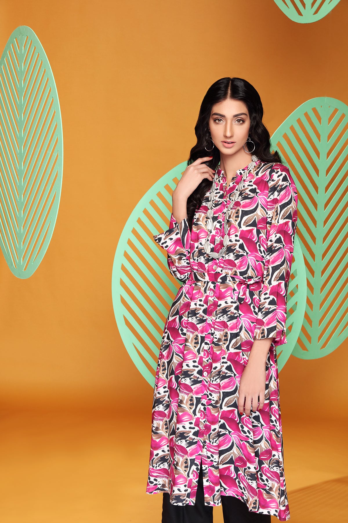 PW20-112 Printed Stitched Cotton Kar Shirt-1PC