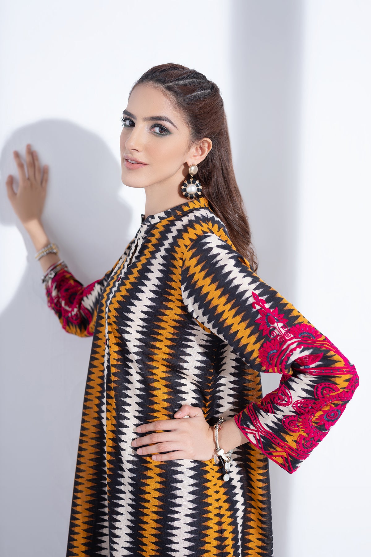 PW21-80-Printed Embroidered 1PC